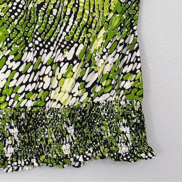 Essentials by Milano | Women’s High Neck Lime Green Halter Snakeskin Blouse S - Picture 12 of 16